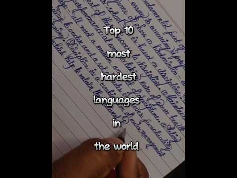 Top 10 most hardest languages in the world 2024