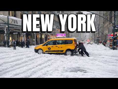 NEW YORK CITY Walking Tour [4K] - ❄️ Massive Historic Winter Storm ❄️ Hits NEW YORK CITY #snowstorm