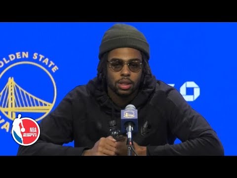 D'Angelo Russell 談與 Stephen Curry 化學反應漸入佳境！| NBA on ESPN (D’Angelo Russell sees chemistry with Steph Curry growing as time goes on | NBA on ESPN)