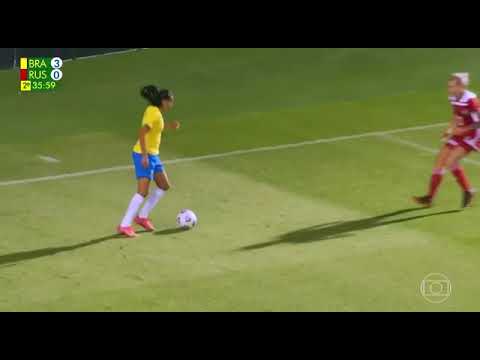 Andressa marca o terceiro gol da seleção brasileira contra russia _ amistoso 11/06/21
