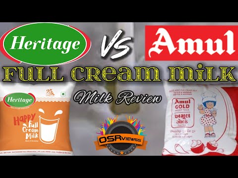 Amul milk full cream x Heritage milk full cream | Osrviewss