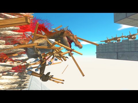 10X GIANT BALLISTA Attack to the Spiked Wall - Animal Revolt Battle Simulator