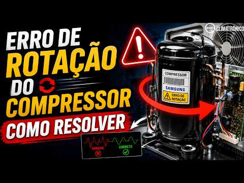 Vídeo: Erro de Rotação Compressor Samsung Inverter: 3 Causas