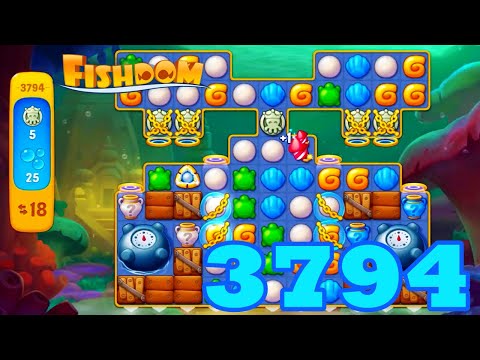 Fishdom Level 3794 HD Walkthrough | 3 - match puzzle game | gameplay | android | GameGo Game | IOS