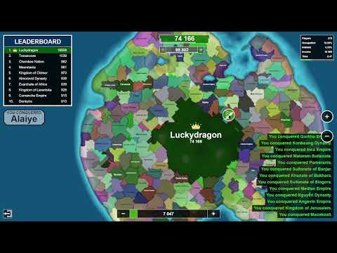 Territorial.io speedrun runs% Island Very easy former world record 1:36.880