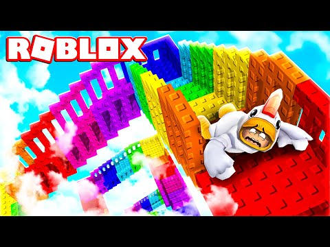 SALIAMO LE SCALE ARCOBALENO ALTISSIME DI ROBLOX!!