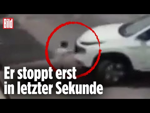 Vater überfährt beinahe seinen eigenen Sohn (1) mit SUV