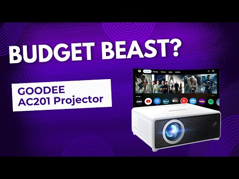 GOODEE Mini Projector with WiFi and Bluetooth - Built-in Apps, 1080P HD Home Theater Compatible with Netflix/YouTube/Prime Video, Short Throw Projectors Support HDMI/Smartphone/Laptop video review thumbnail