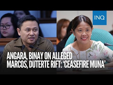 Angara, Binay on alleged Marcos, Duterte rift: ‘Ceasefire muna’