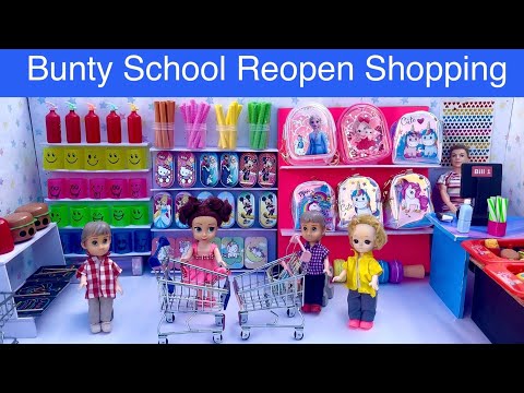 Barbie doll videos Tamil - Episode 29 | Bunty School Reopen Shopping #barbie #chintu#bunty