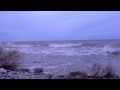 Lake Michigan waves on Sheboygan shoreline