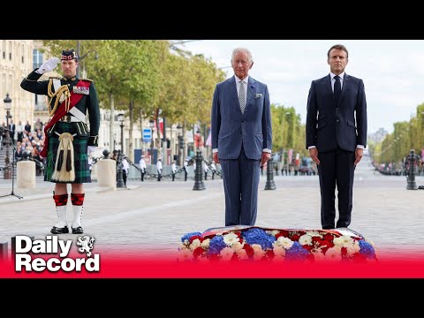 King Charles' 'hunky' kilt-clad assistant sends fans wild as he's spotted with royals in France