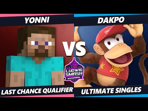 Ludwig Invitational - yonni (Steve) Vs. Dakpo (Diddy Kong) SSBU Ultimate Tournament