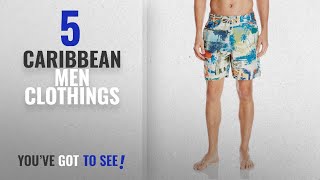 Top 10 Caribbean Men Clothings [ Winter 2018 ]: Caribbean Joe Men's All Over Print E-Board Swim