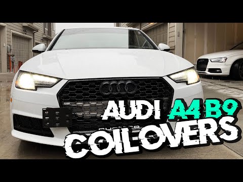 Lowering 2017 Audi A4 B9 on H&R Street Performance Coilovers // Simple Mods on a Car