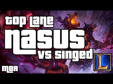 Infernal Nasus Vs Singed Top lane - Season 4 League of Legends Gameplay - HD