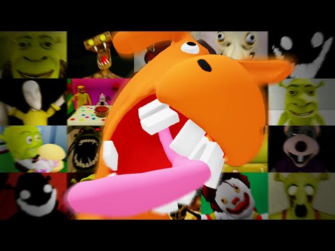 [LEVEL 1 - 34] ALL ENTITY JUMPSCARES in Shrek in the Backrooms