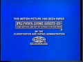 Sun Valley Home Video With FBI Warning And PG Bumper