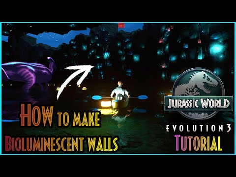 Camp Cretaceous BIOLUMINESCENT cave WALLS in Jurassic world evolution 3