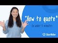 How To Quote In Under 5 Minutes Scribbr