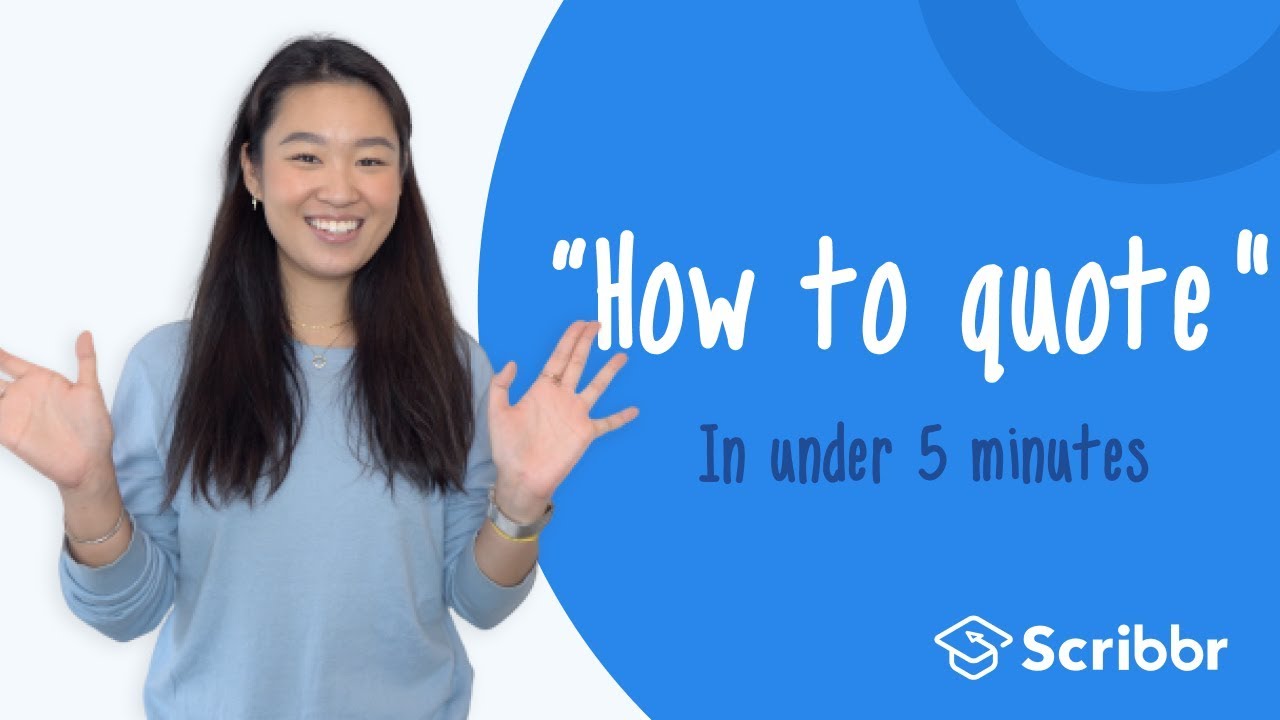 How do you write quotations?