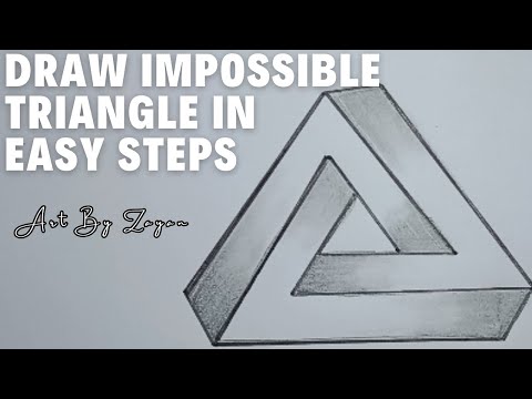 How to Draw The Impossible Triangle Step by Step in Easy way