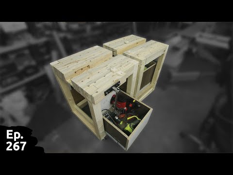 fabrication d'un établi mobile - finalisation de l'établi et pose de deux tiroirs - part3 - Ep266
