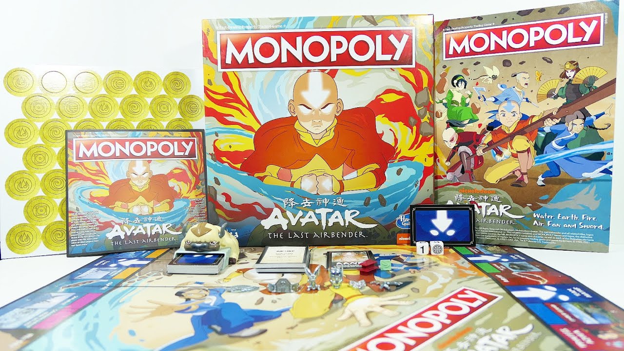 Monopoly: Avatar: Nickelodeon The Last Airbender Edition Board Game for Kids Ages 8 and Up, Play as a Member of Team Avatar