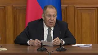 Пресс-конференция С.Лаврова по итогам переговоров с И.Кассисом и Ф.Синирлиоглу