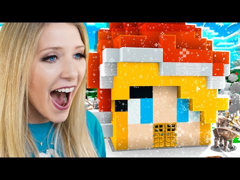 Preston vs Brianna SANTA ONLY House Battle! - Minecraft
