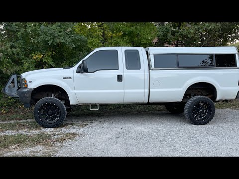 (99-2004) F350 Ford Super duty 4in rough country lift kit BEFORE and AFTER