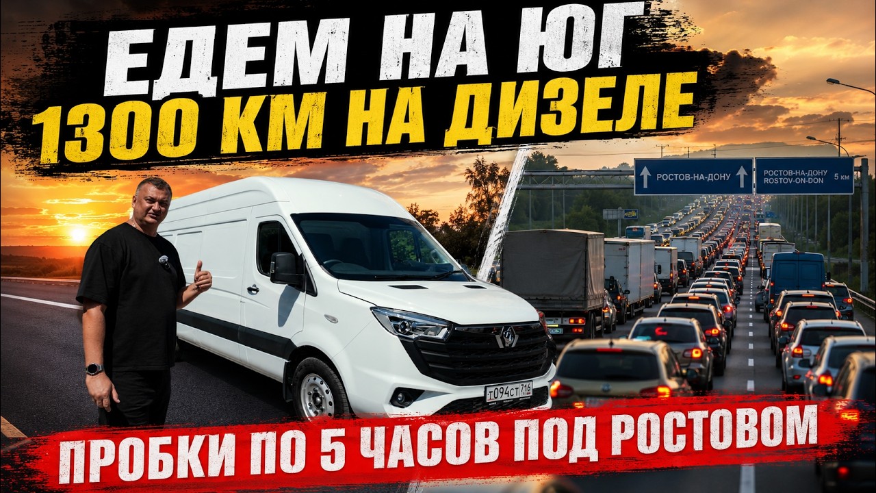 ЕДЕМ НА ЮГ на ДИЗЕЛЬНОМ SOLLERS SF5 на АВТОМАТЕ. Пробки на ТРАССЕ М4.