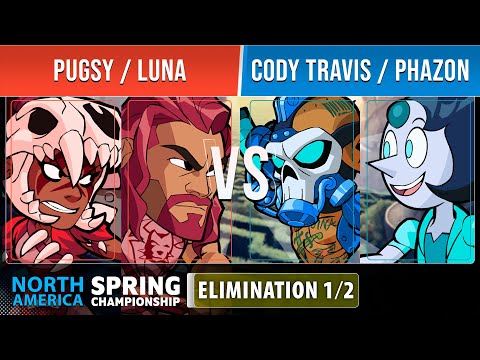Pugsy & Luna VS Cody Travis & Phazon - Elimination 1/2 - NA - Brawlhalla Spring Championship 2022