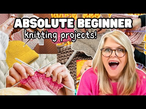 12 KNITTING Projects for the ABSOLUTE Beginner | With VIDEO Tutorial LINKS