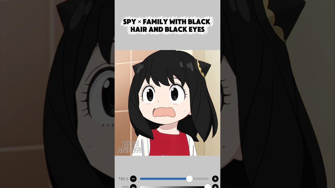 Spy × Family characters with black hair and black eyes🎨 #spyxfamily #anyaforger #spyxfamilyedit