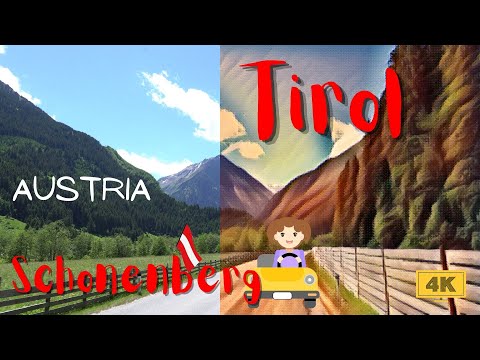 Schonenberg Nach Graw Wasser fall Driving 4k UHD 2160 Tirol, Austria