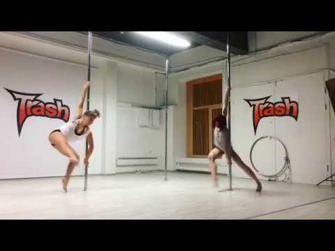 Olga Trifonova and Victoria Chapaikina - Pole doubles instagram video - Trash studio