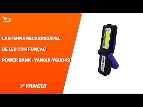 Lanterna Recarregável de Led com Função Power Bank YANGUI-YGU049 - Video