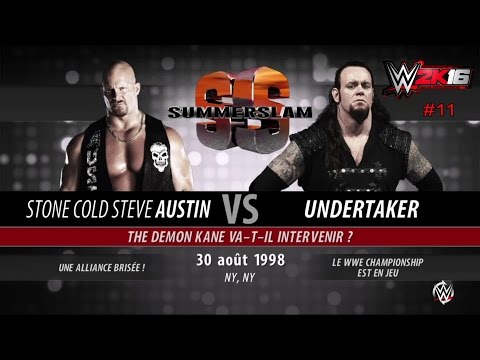 WWE 2K16 : The Undertaker Vs Steve Austin - Summerslam 98 - Showcase 11