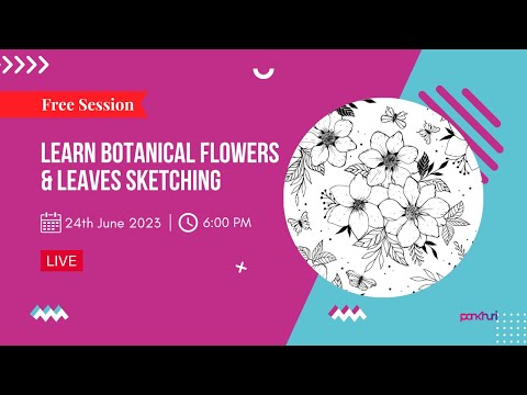 Learn Botanical Flowers & Leaves Sketching with Nida | Live Session | Ask Pankhuri