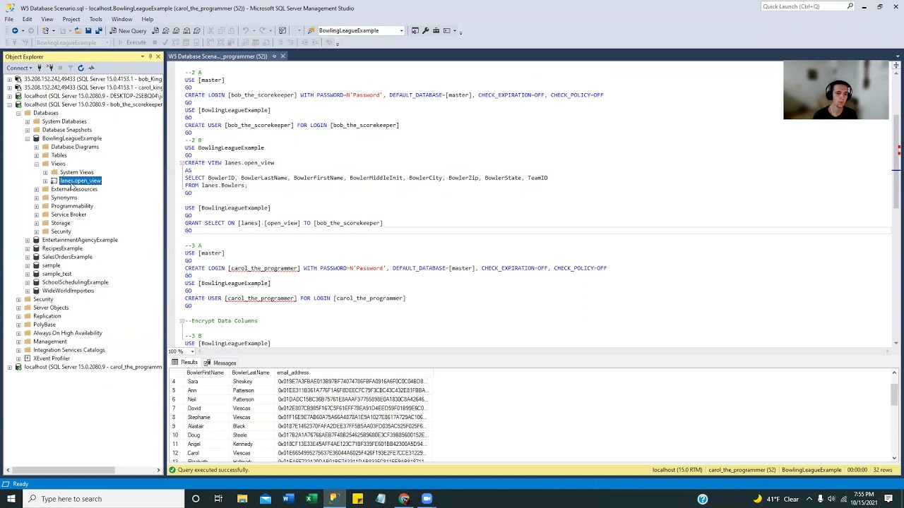 W05 Scenario: Database Security