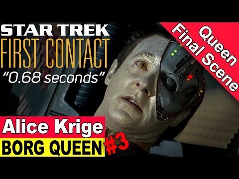 Borg Queen (Alice Krige) final scene Star Trek First Contact