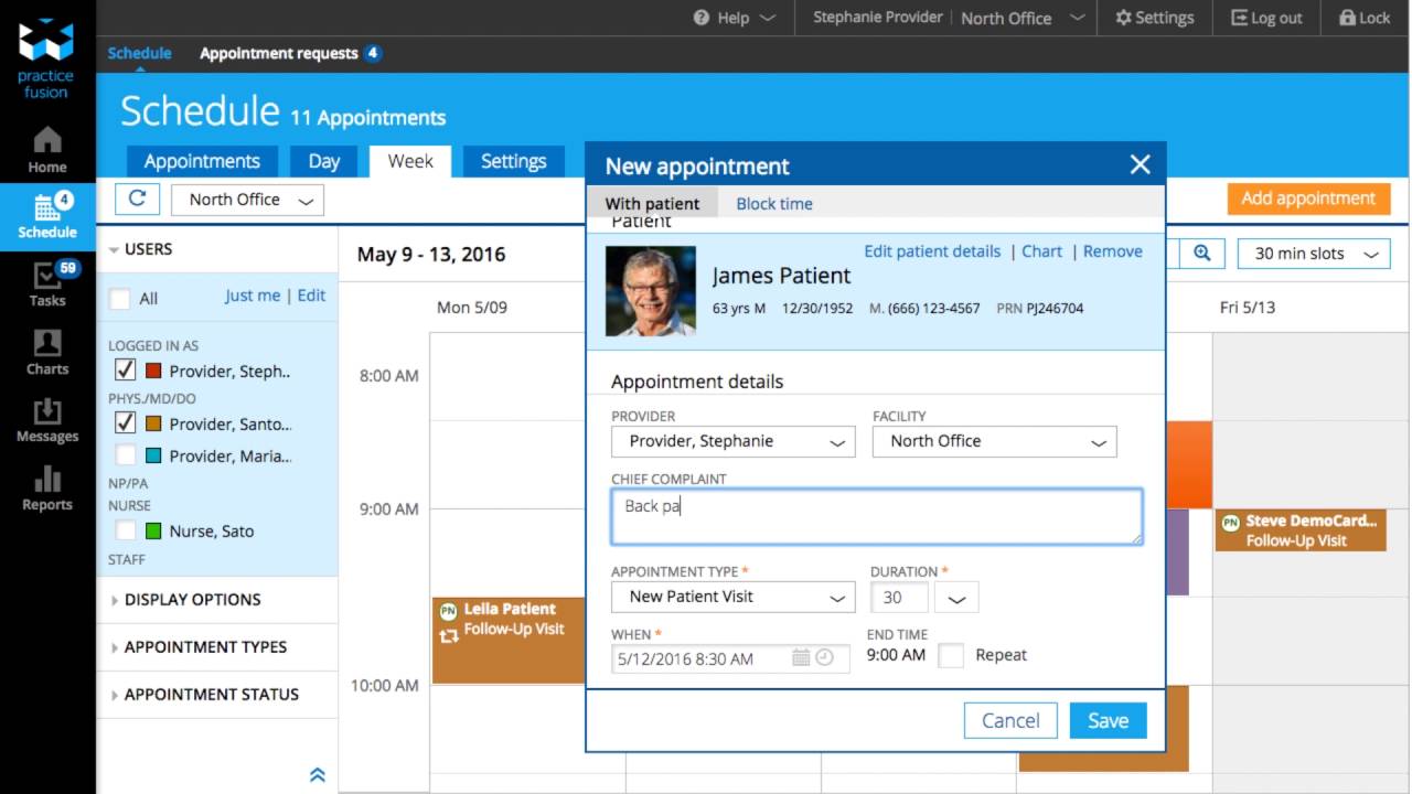 Scheduling with Practice Fusion