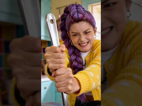 Jinu's tongue was pinned down by a fork.#funny #kpop