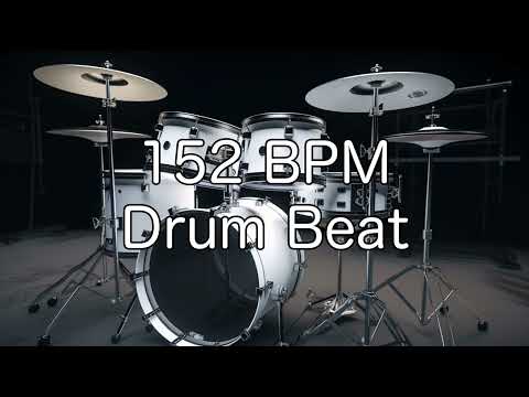 152 BPM Rock Drum Beat for Musical Practise