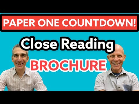 Countdown to Paper One - Brochure - Conventions and Close Reading