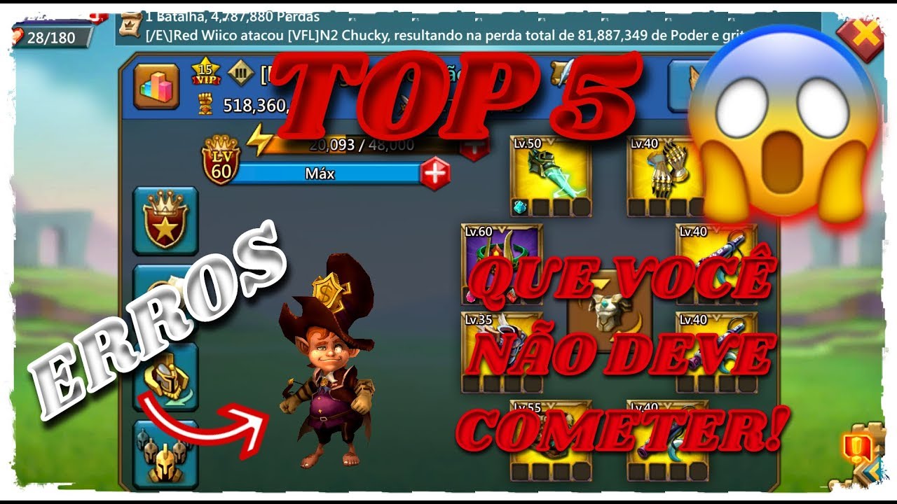 TOP 5 ERROS QUE VOCÊ NÃO DEVE COMETER!