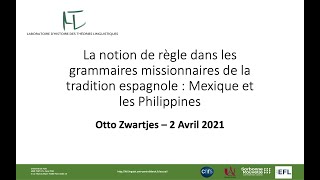Séminaire HTL-Labex 2020-2022 : Otto Zwartjes