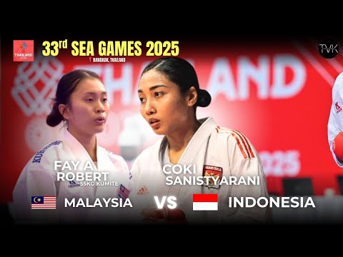 SEA Games 2025 -55kg Coki Sanistyarani INA vs FA Robert MAS Karate Bronze Thailand #wkf #Karate #yt