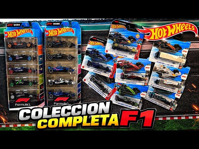 Vídeo relacionado con Hot Wheels Formula 1 Pack de 5 Coches de Juguete metálicos a Escala 1:64, Conjunto de 5 Coches coleccionables de F1 con Licencia Oficial para Jugar o exponer, JLN11